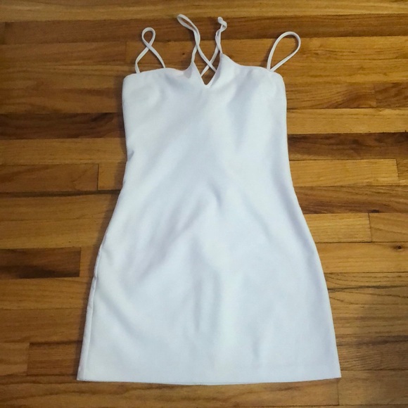 🌺 Zara Bodycon White Dress Sz S - Picture 4 of 9